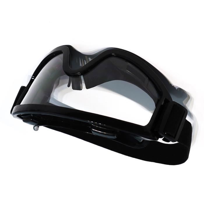 Qqmora lunettes de travail Lunettes de anti-poussière, lentille auto Lentille transparente à monture noire