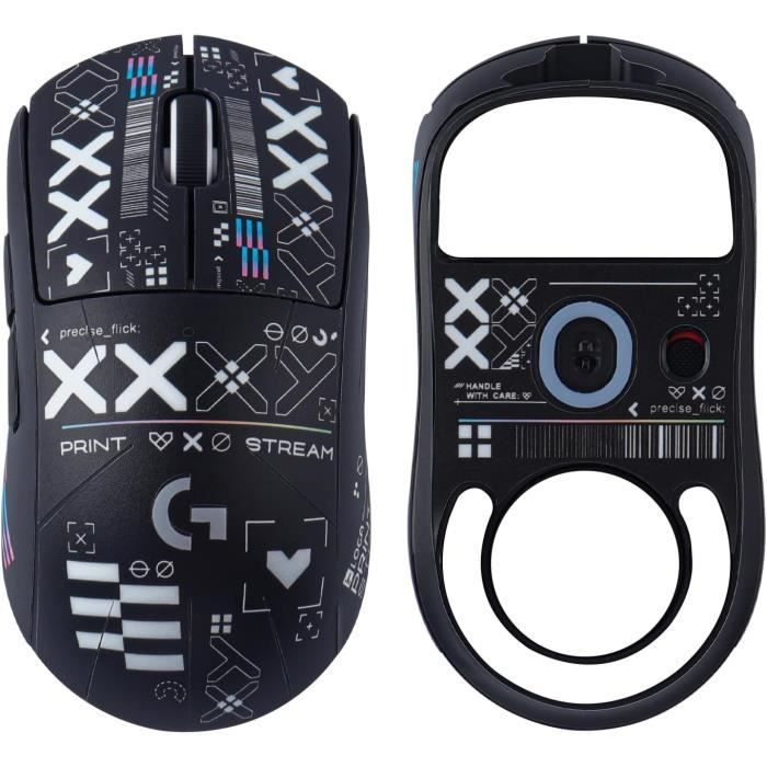 Bande Antidérapante De Remplacement Pour Souris Logitech MX Master 2/2S - Moitié Noire, Adhésif Sans Résidu