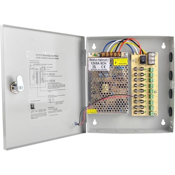 Tonton 12V 1A DC Pour Caméra De Surveillance IP/CCTV, Cordon D'alimentation AC à DC, Chargeur