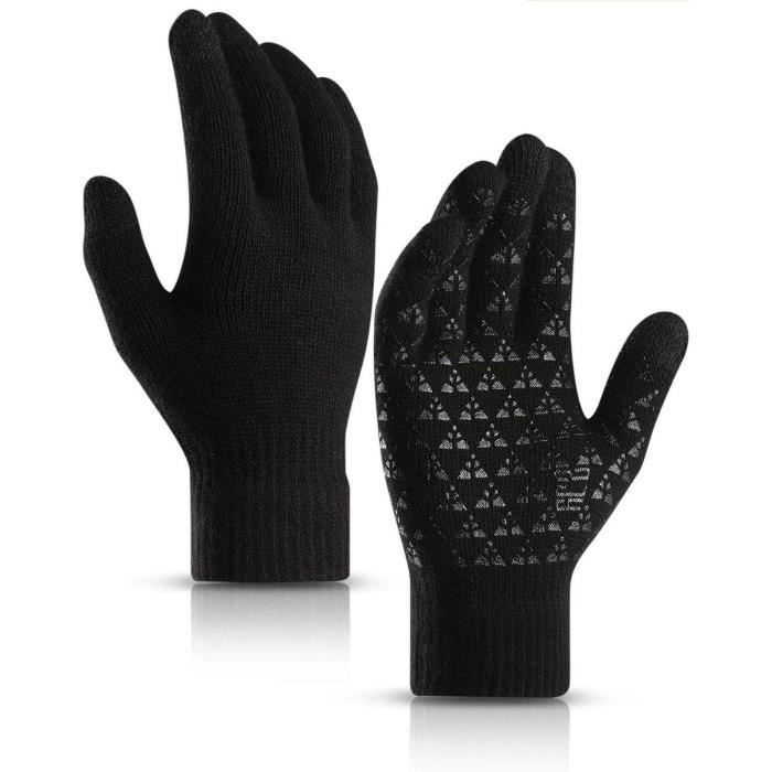 Gants Achiou Femme - Taille L - Marron - Hiver, écran Tactile, Cyclisme, Running