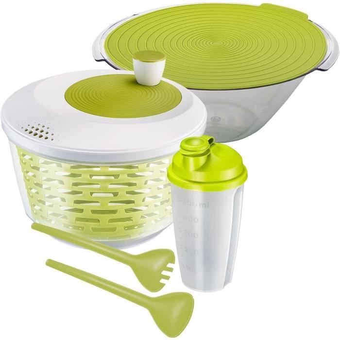 Joseph Joseph Duo Set Préparation Salade 3 Pièces - Essoreuse, Râpe & Éminceur Multicolore