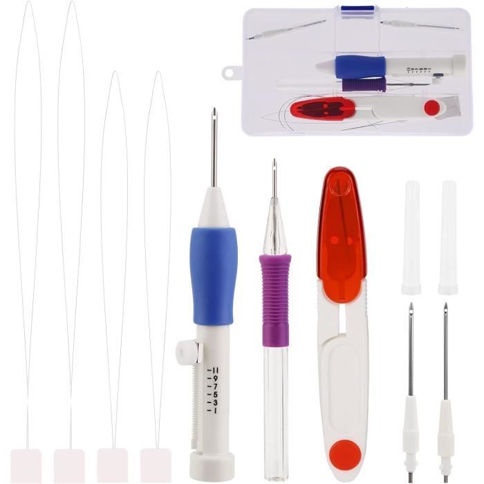 Kit Broderie Aiguille De Poingon MWOOT - Stylo Magique Ajustable Avec Accessoires Pour Débutants