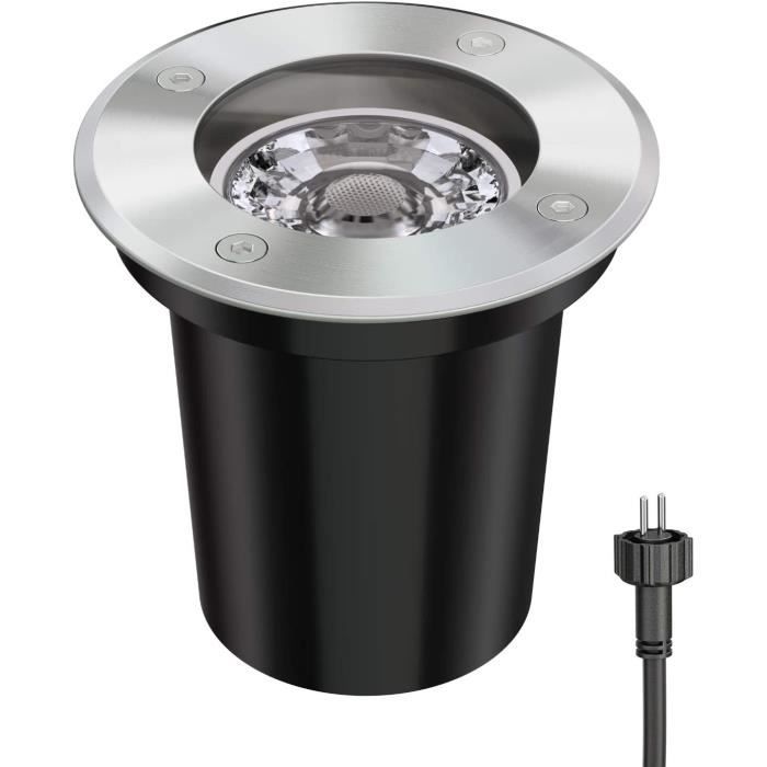 Encastré de sol Extérieur LED EGO rond 9LED BLEU INOX 304 main image 0