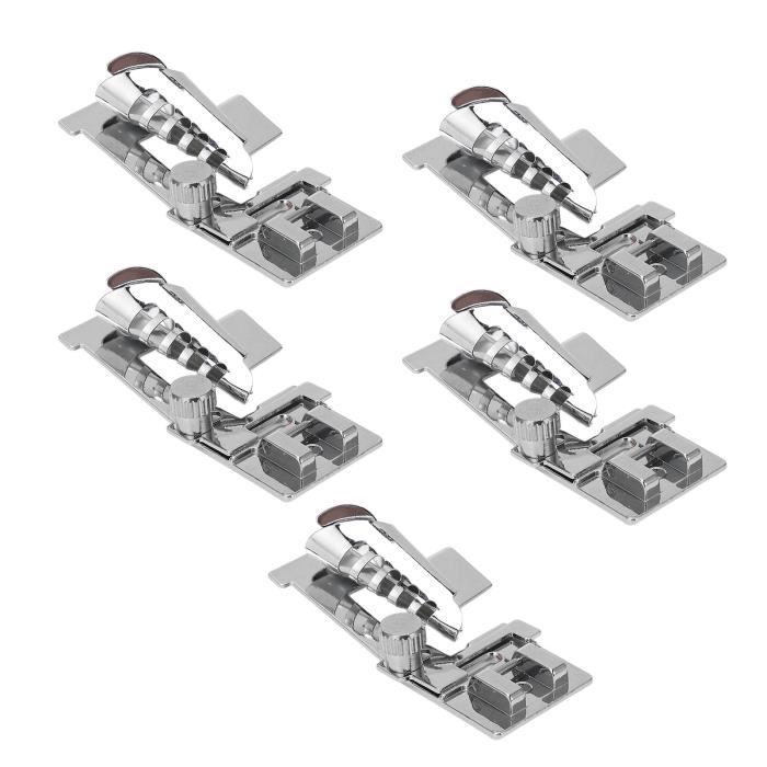 6 Pieds Presseurs Ourlet Roulé Pour Machine à Coudre - Acier Inoxydable - Compatible Most Machines