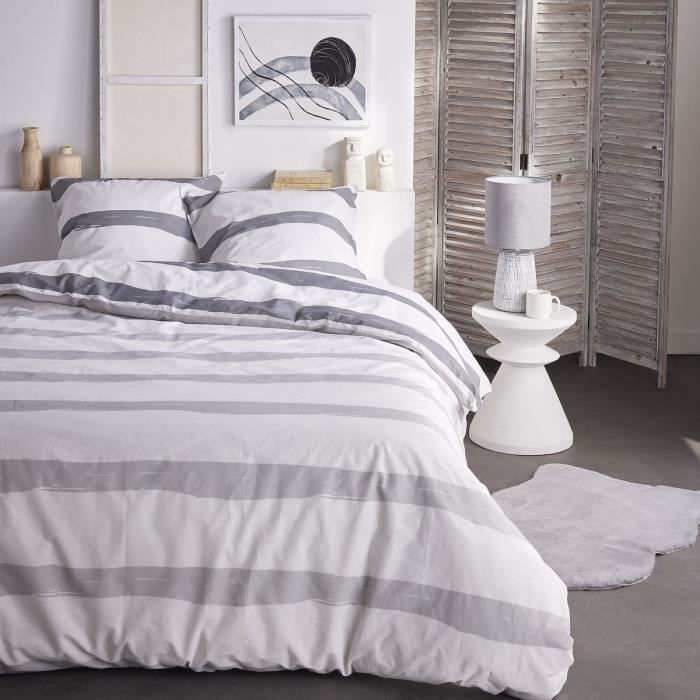 Buymax Set Biancheria Letto 135x200 Cm – Copripiumino Con Zip, Cotone Oeko-Tex, Design 35