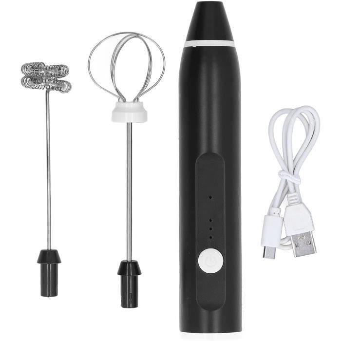 LEBENLANG Mousseur à Lait Électrique Noir – 4 Modes (Chaud/Froid), 300 Ml, Fouet De Rechange Inclus – Cappuccino, Chocolat & Latte Parfaits