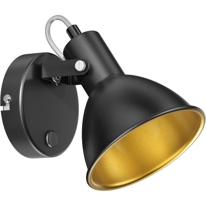 Lampe De Table LITO Noire Mat - Interrupteur - 1x E27 Max 60W - Dimensions 6.5x6.5x9.2 Cm
