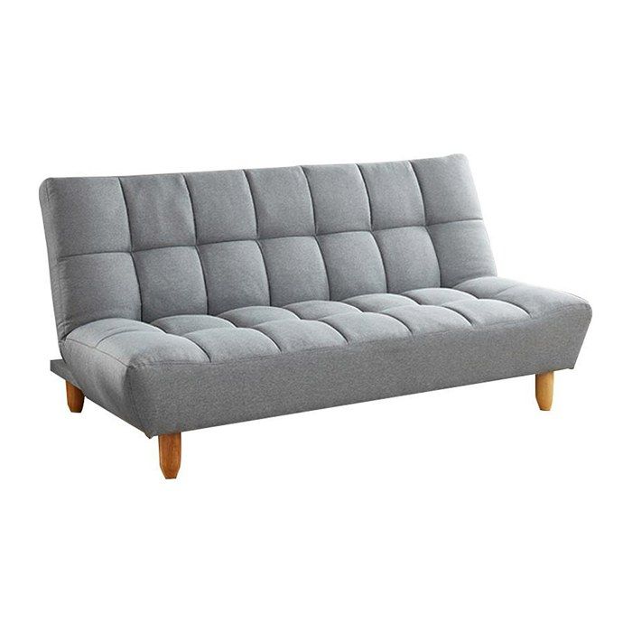 Canapé 3 places convertible clic clac en tissu gris ESTEBAN