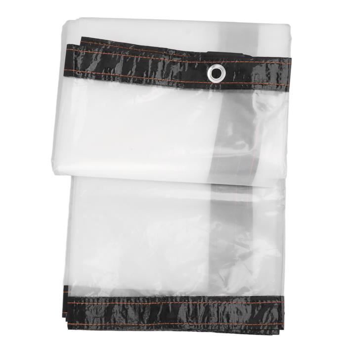 Bâche plate de protection avec oeillets 6,5 x 4 m - PVC étanche 640 g/m²