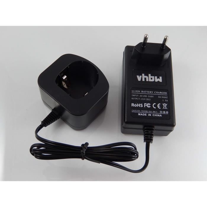 Vhbw 220V Chargeur d'alimentation Câble de chargement 52W pour e-Bike