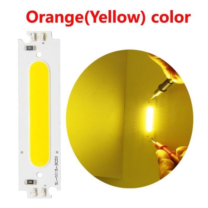 Led Orange Color AMPOULE LED,Orange color--Bande lumineuse LED COB 60x15mm, 8 couleurs ...