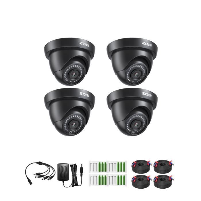 ZOSI 1080P TVI Kit Caméras Vidéo Surveillance Extérieure 3.6mm Objectif 36pcs LEDs IR Vision