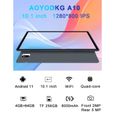 Tablette Android 11 - 10,1" - 64Go - 4Go RAM - Quad Core - WIFI - Bluetooth4.3 - Gris-1