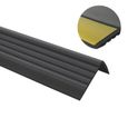 90cm profilé d'escalier nez de marche adhésif antidérapant PVC noir ND, 40 x 25 mm-1