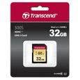 Carte SD 32GB UHS-I U1 - TRANSCEND - 500S - Capacité de stockage - Carte mémoire SDHC UHS-I-1