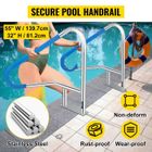 2 Rampe Piscine Acier Inoxydable 76x76 Cm - Main Courante 170 Kg - Avec Housses Antidérapantes