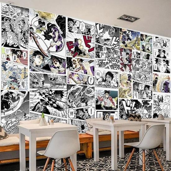 WxH Papier peint Anime Demon Slayer Studio Lait Thé Boutique Décoration Japonais Manga Couleur mural personnalisé pour salon chambre décoration murale-140x100cm WxH Papier peint Anime Demon Slayer Studio Lait Thé Boutique Décoration Japonais Manga Couleur mural personnalisé pour salon chambre décoration murale-140x100cm
