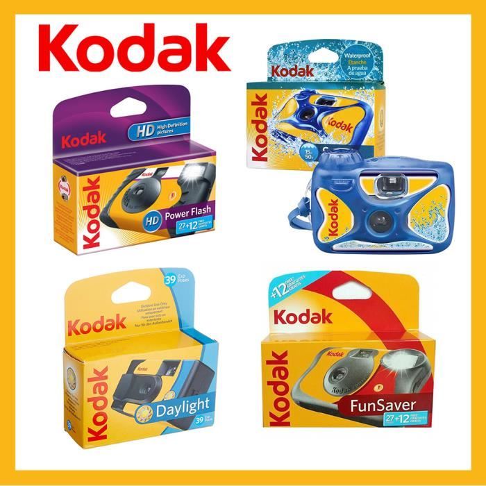 Appareil photo jetable Kodak - 27/39 photos - lumière du jour/flash  électrique HD/étanche/FunSaver - Cdiscount Appareil Photo
