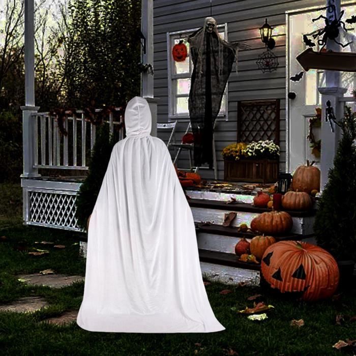 Cape Noire à Capuche Pour Déguisement - Accessoire Cosplay Et Halloween Adulte/enfant (longueur ~140 Cm) - 1