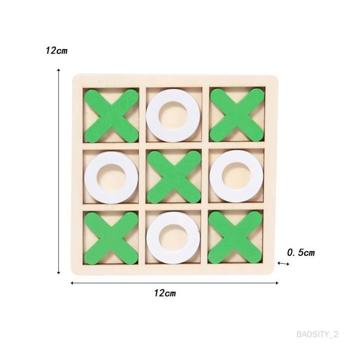 Jeu Tic Tac Toe En Bois Butyeak – Plateau 14,5 Cm – XO Morpion Pour Enfants Et Adultes – Voyage