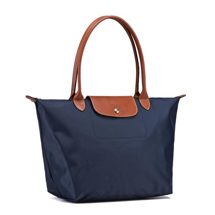 Longchamp Le Pliage Sac a Bandouliere de Pliage Femme Sac Shopping Grandes bleu Cdiscount Bagagerie Maroquinerie