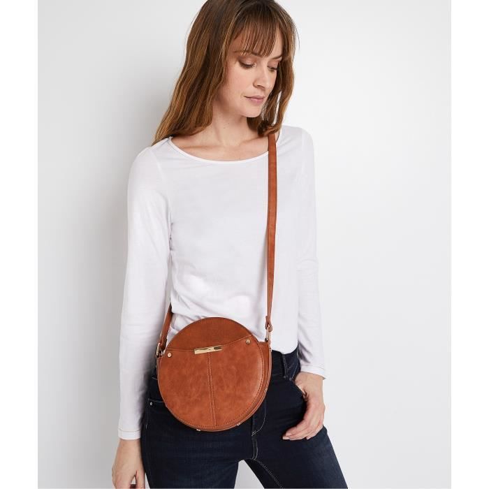 Sac rond cuir camel cheap