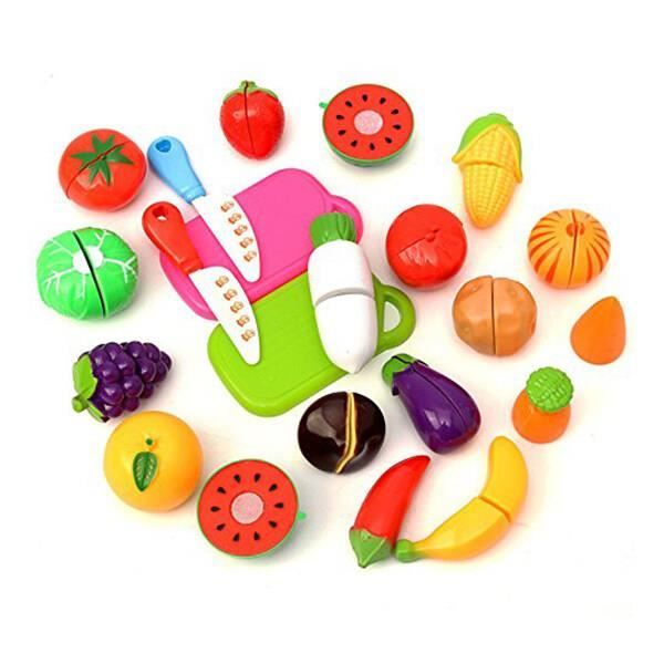 20pcs / set Cuisine Nourriture Jouets Fruits Légumes Couper Jouet  Réutilisable Faire semblant de cuisine Enfants Jouets