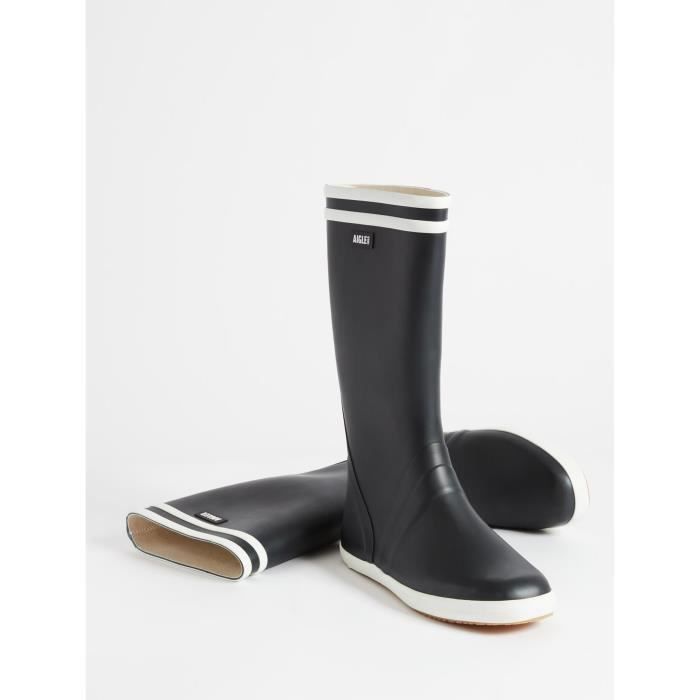 Bottes AIGLE Goeland 2 Caoutchouc Homme Marine blanc Marine blanc Cdiscount Chaussures