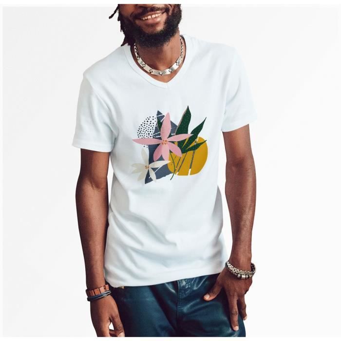 T shirt tropical homme sales