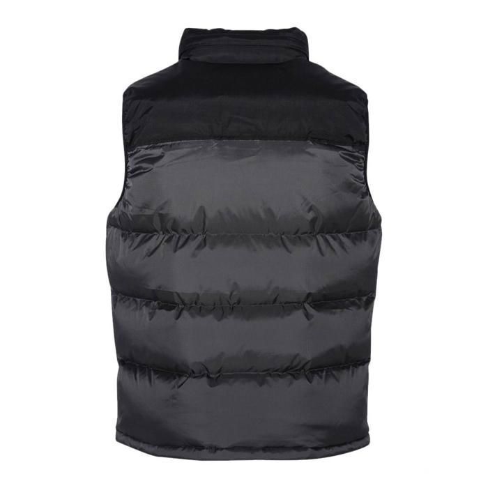 Doudoune sans manche Schott UTAHV ANTRACITE Homme Gris Capuche Fermeture a zip Broderie Anthracite Cdiscount Pret a Porter