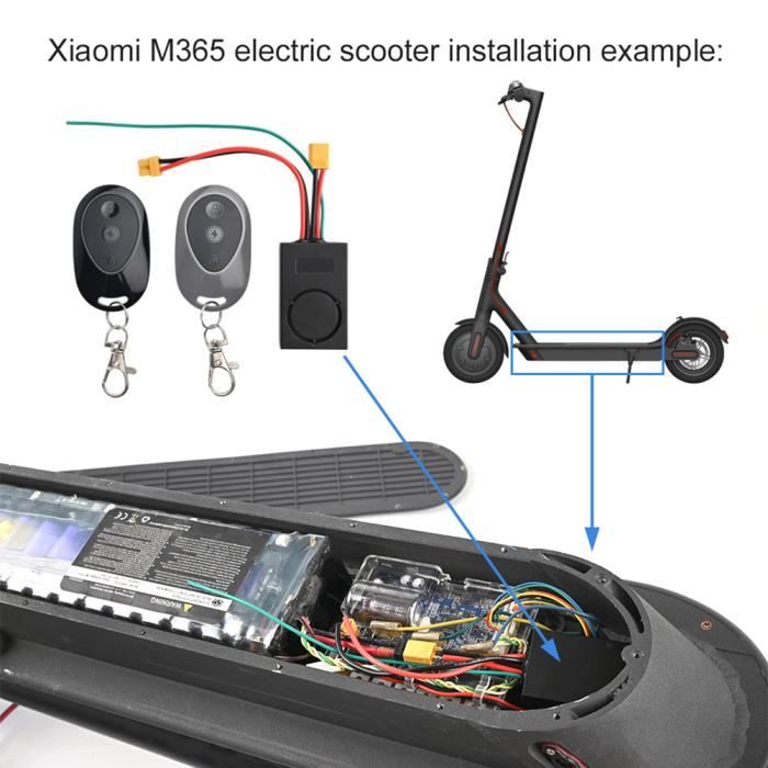 Alarme DE Vélo Antivol XT30-Trottinette, vélo électrique-avec 2  Télécommandes-Sécurité antivol-Pour Xiaomi M365/PRO/1S - Cdiscount Auto