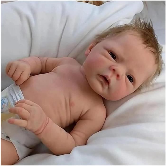 Shinehalo 50cm Poupée Poupon Bébé Reborn en Silicone Souple Jouet