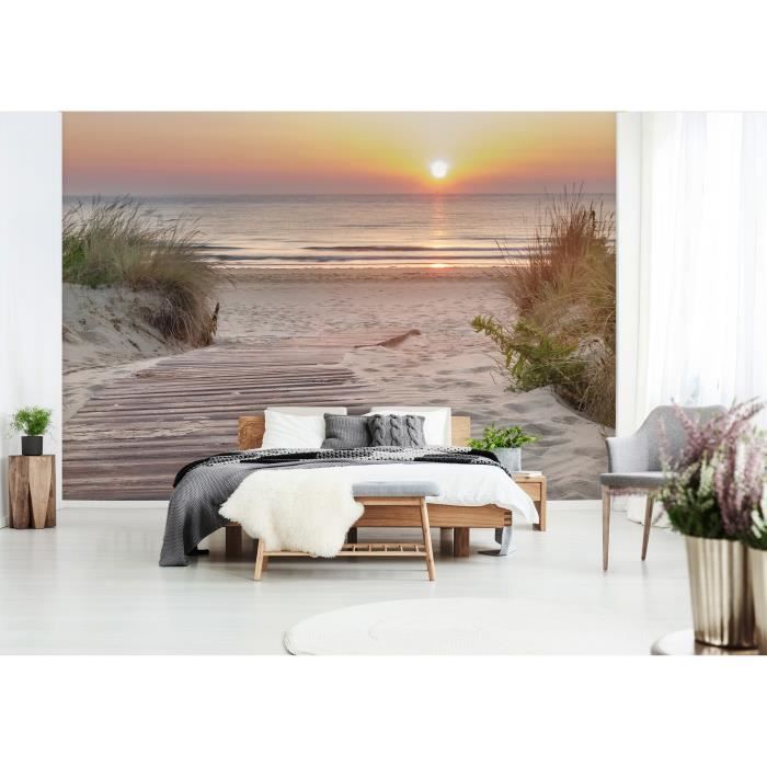 Papier Peint Intissé Plage et Mer 368x254 cm Nature Panoramique Chambre ...