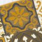 Tapis Salon Patchwork Carreaux Ciment Jaune Moutarde Debonsol