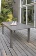 Table de jardin ZAHARA (180/240x100 cm) en aluminium avec rallonge automatique - TAUPE-2