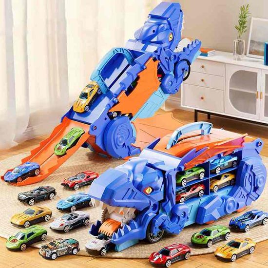 Camion Jouet Voiture Pour 3 4 5 Ans, Garage Rampe Dinosaure Jouet