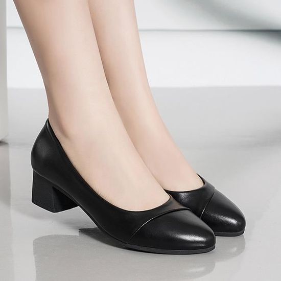 Escarpins cuir noir talon 5 cm online