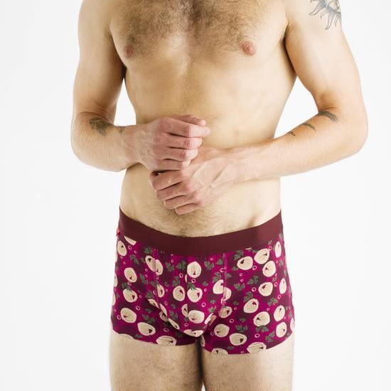 SOXO Boxer homme Borscht rouge en boite Ideal pour cadeau Fete des hommes Slip drole en coton rouge Cdiscount Pret a Porter