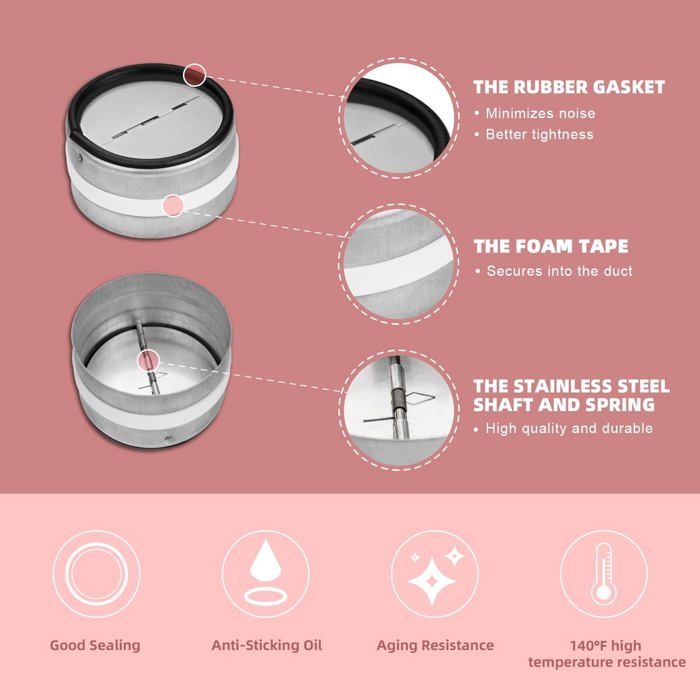Clapet Anti-retour DN 100 Mm - En Acier Galvanisé Avec Rabat En Aluminium En Caoutchouc D'étanchéité