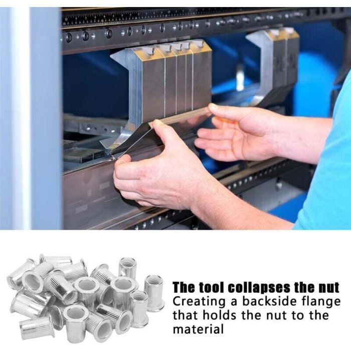 Lot De 200 écrous En T (Tee Nuts) 6-32 - Longueur De Corps 1/4" - Zingués - Pour Assemblage Bois/métal