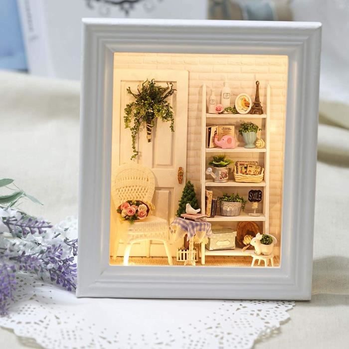 VGEBY Cadre photo maison de poupée 1:12 1:12 Dollhouse Cadre Photo Grand Cadre Photo Vintage