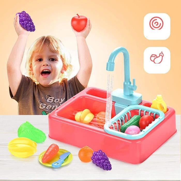 Évier De Cuisine Jouet Avec Eau Courante – Circuit Automatique, Filtre – Jeu De Rôle Dès 3 Ans