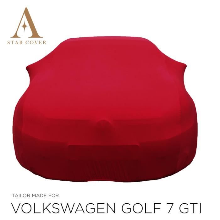 Bâche design spéciale adaptée à Volkswagen Golf 7 GTI 2014-present Blue  with white striping housse de voiture pour l'intérieur