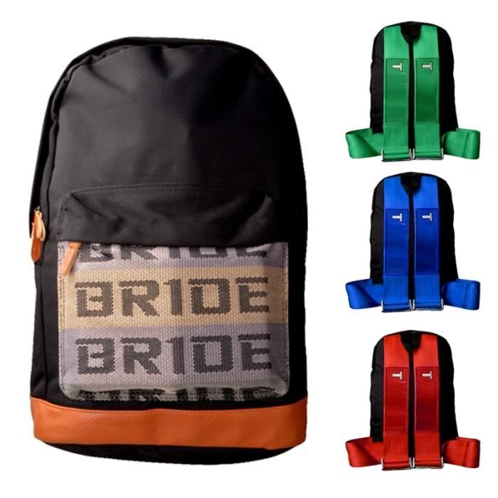 Accessoires auto interieurs JDM sac a dos en tissu de course Style sac a dos d ecole Type BRIDE Cdiscount Bagagerie Maroquinerie
