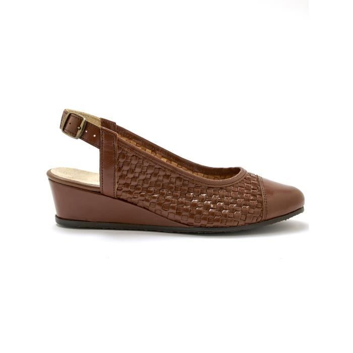 Sandales hot sale tressées marron