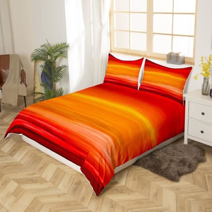 Ester Ranfoce – ensemble de housse de couette simple, en coton Orange,  textile de chambre à coucher, pour la maison, 160x220 - AliExpress