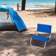 Lot de 2 chaises de plage pliantes basses, 45x49x17cm-3