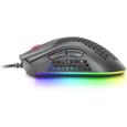 Mars Gaming MMEX Noir, Souris Gamer RGB, 32K DPI, Cable Feather, Switches Optiques-3