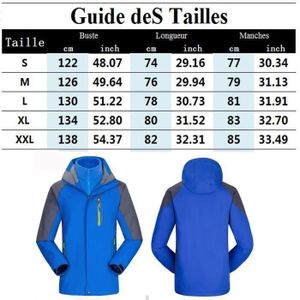 GEMYSE Veste De Ski Homme Imperméable - Manteau Hiver Polaire Coupe-Vent Avec Capuche