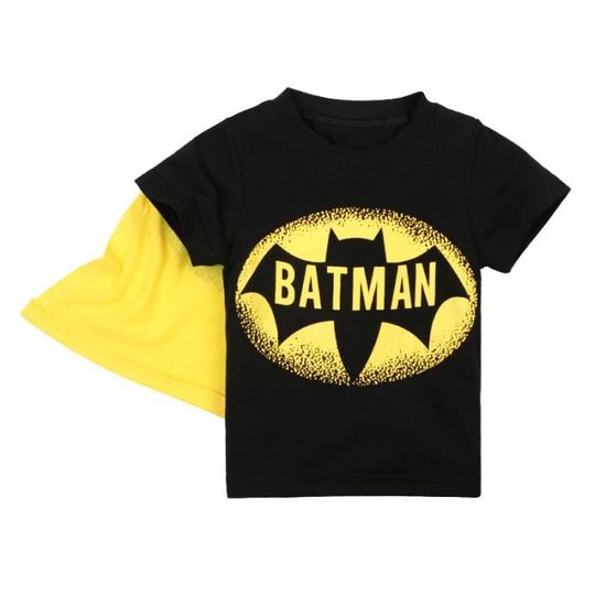 2 7 Ans Enfant Gar on T shirt Super h ro avec Cape Manche Courte